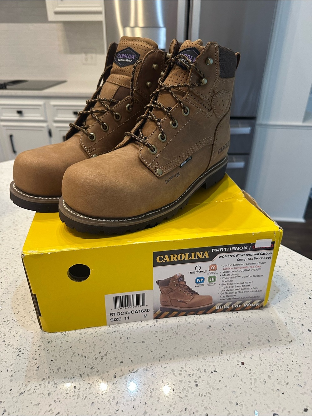 Carolina Women's Tan Waterproof Ankle Work Boots